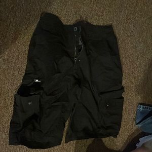 Black cargo shorts